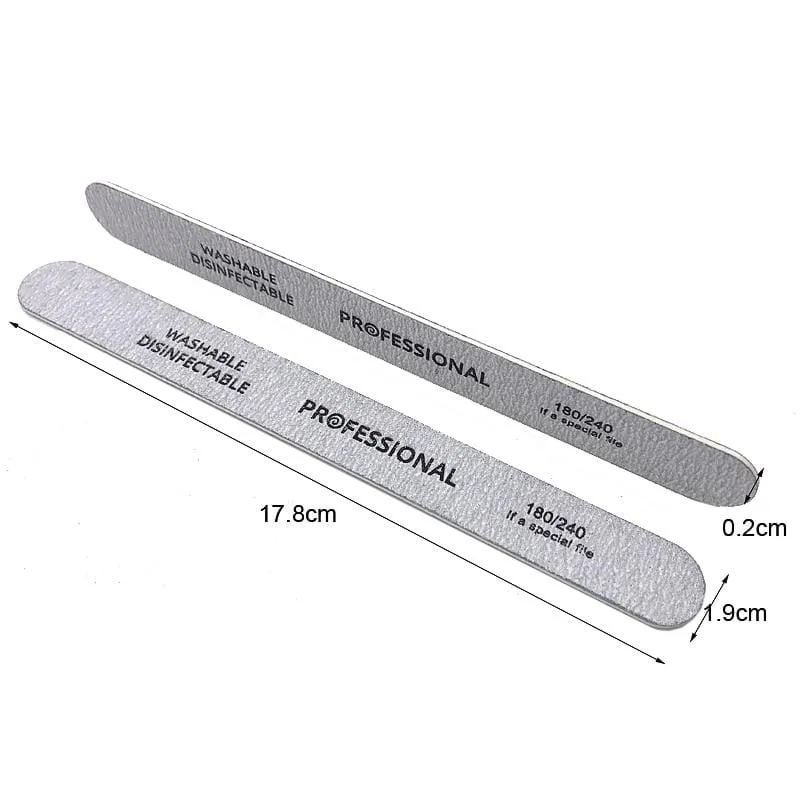 100pcs/lot Professional Nail Files 180/240 Grinding Polishing Manicure Pedicure Double-sided  Nail Buffers Tool Lixas Para Unhas