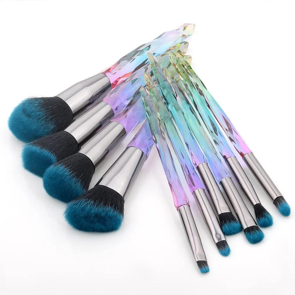 10pcs Crystal Silky Smooth Makeup Brush Set