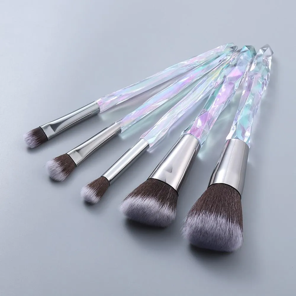 10pcs Crystal Silky Smooth Makeup Brush Set