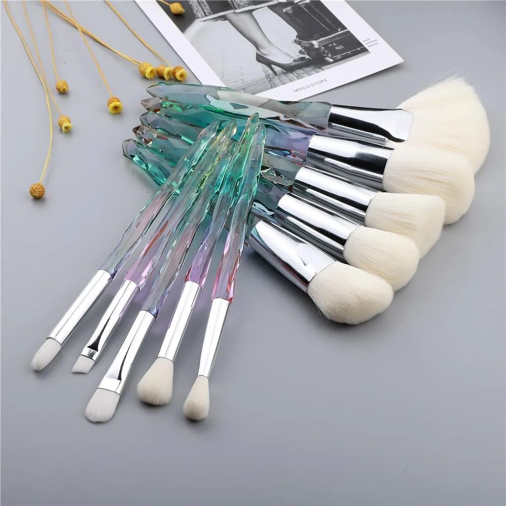 10pcs Crystal Silky Smooth Makeup Brush Set