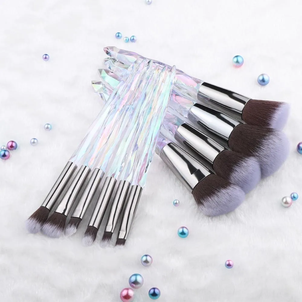 10pcs Crystal Silky Smooth Makeup Brush Set