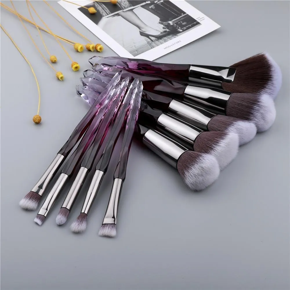 10pcs Crystal Silky Smooth Makeup Brush Set