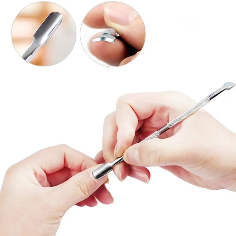 1Pcs Stainless Steel Double Head Cuticle Pusher for Manicure 2021 Tools for Nails Art Non-Slip Nail Cuticle Remover Accessories