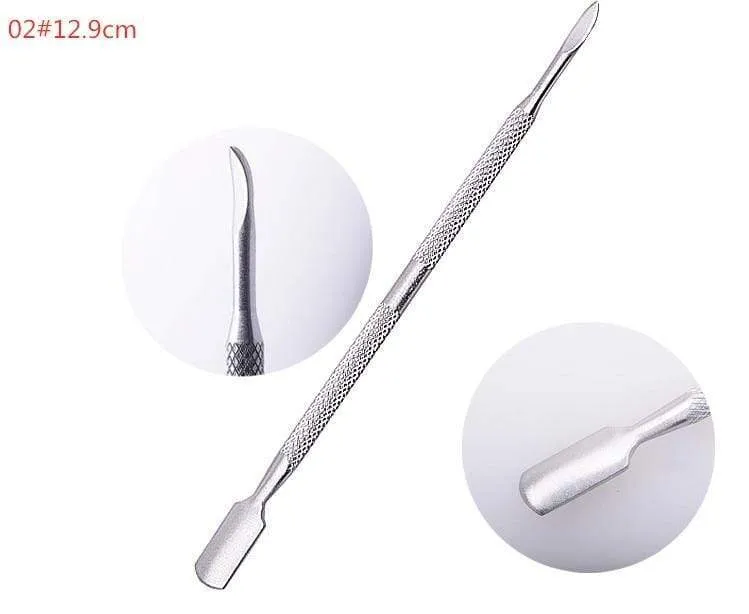 1Pcs Stainless Steel Double Head Cuticle Pusher for Manicure 2021 Tools for Nails Art Non-Slip Nail Cuticle Remover Accessories