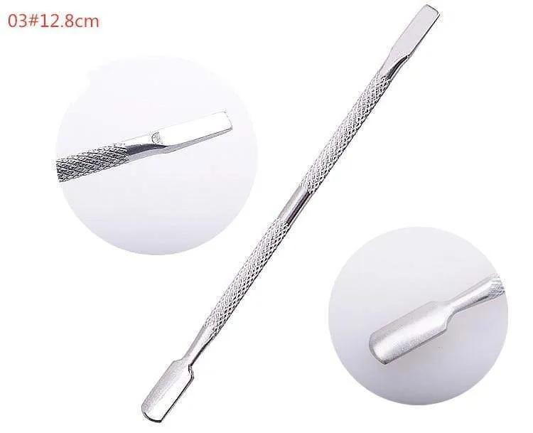 1Pcs Stainless Steel Double Head Cuticle Pusher for Manicure 2021 Tools for Nails Art Non-Slip Nail Cuticle Remover Accessories