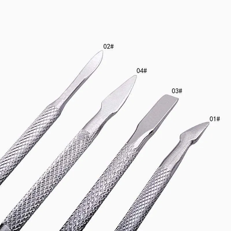 1Pcs Stainless Steel Double Head Cuticle Pusher for Manicure 2021 Tools for Nails Art Non-Slip Nail Cuticle Remover Accessories