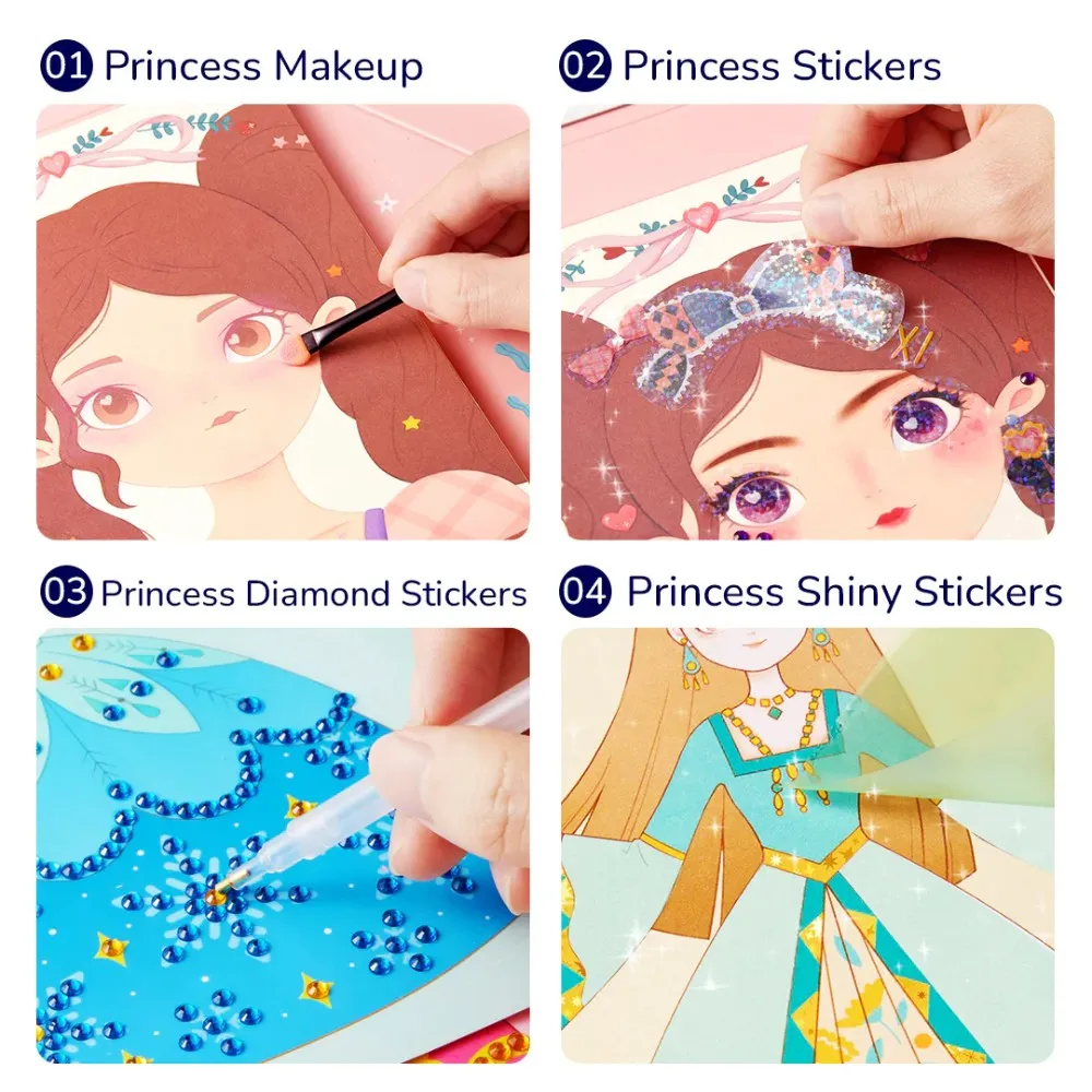 3 In 1 Dress Up Game Set: Princess Makeup Kit