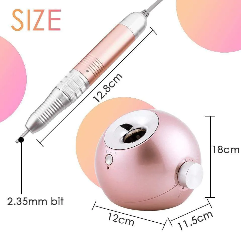 35000RPM Portable Rechargeable Electric Nail Drill Machine File Pedicure Equipment Manicure Kit Nail Gel Art Polishing Tools