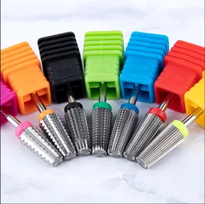 5 IN 1 Two-way Carbide Nail Drill Bits Manicure Pedicure Machine Milling Cutter Nail Files Remove Gel Polish Nail Art Tools