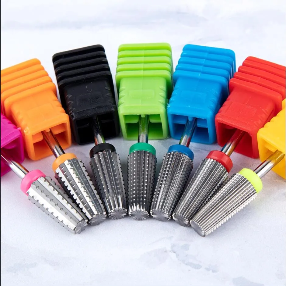 5 IN 1 Two-way Carbide Nail Drill Bits Manicure Pedicure Machine Milling Cutter Nail Files Remove Gel Polish Nail Art Tools