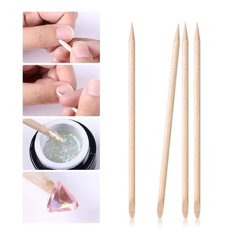 50/100/200 Pcs Nail Art Design Orange Wood Stick Sticks Cuticle Pusher Remover Manicure Pedicure Care Professional Nail Art Tool