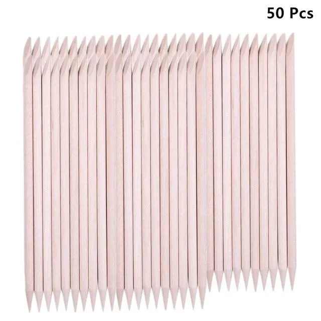 50/100/200 Pcs Nail Art Design Orange Wood Stick Sticks Cuticle Pusher Remover Manicure Pedicure Care Professional Nail Art Tool