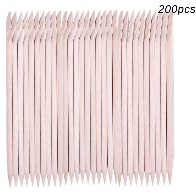 50/100/200 Pcs Nail Art Design Orange Wood Stick Sticks Cuticle Pusher Remover Manicure Pedicure Care Professional Nail Art Tool