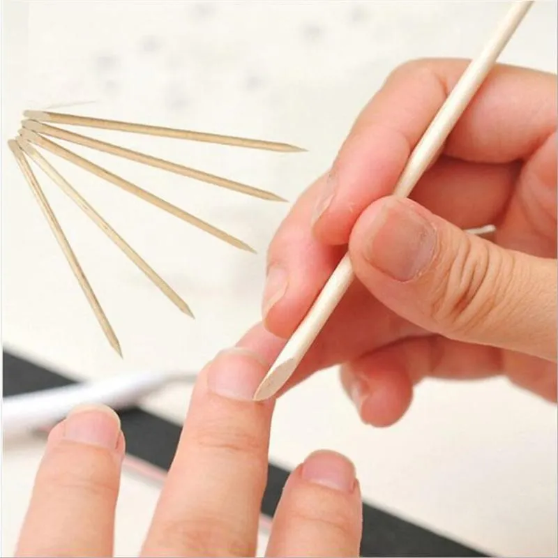 50/100/200 Pcs Nail Art Design Orange Wood Stick Sticks Cuticle Pusher Remover Manicure Pedicure Care Professional Nail Art Tool