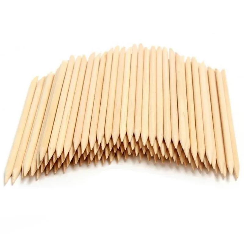 50/100/200 Pcs Nail Art Design Orange Wood Stick Sticks Cuticle Pusher Remover Manicure Pedicure Care Professional Nail Art Tool