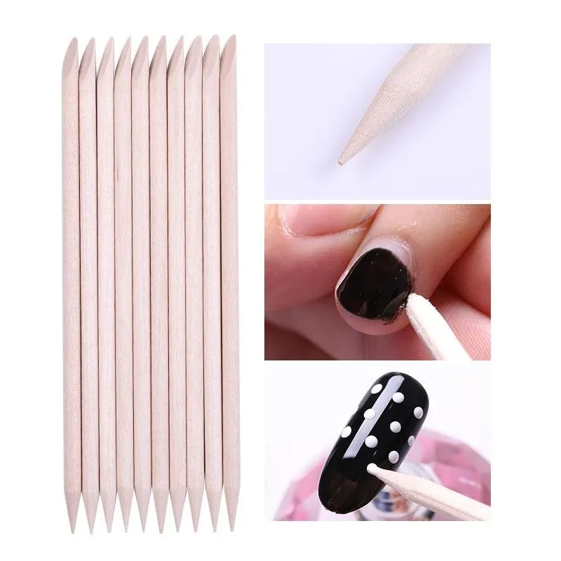 50/100/200 Pcs Nail Art Design Orange Wood Stick Sticks Cuticle Pusher Remover Manicure Pedicure Care Professional Nail Art Tool