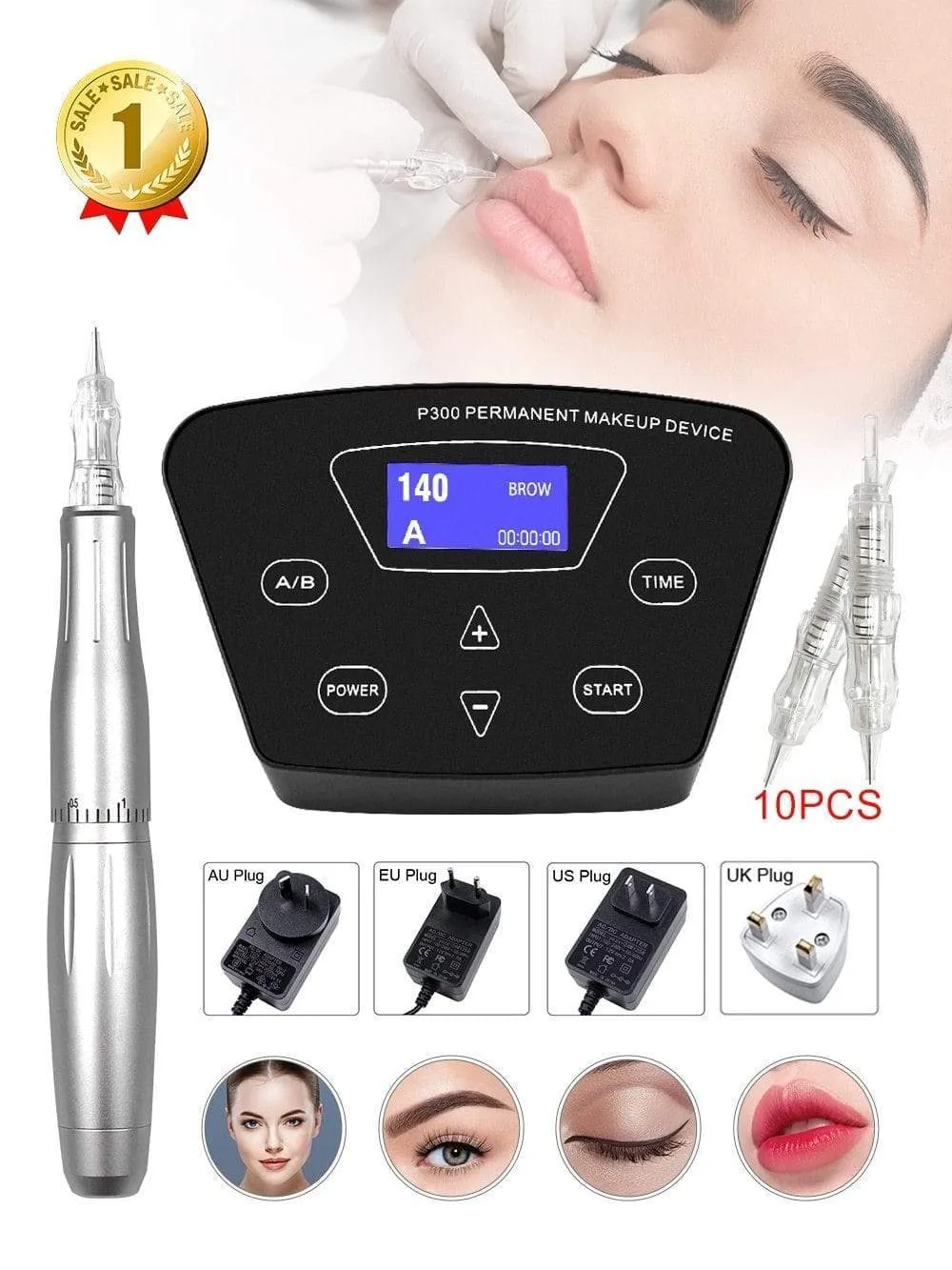 BMX Permanent Makeup Machine Dermografo Micropigmentacion Device PMU Machine for Eyebrow Lip Tattoo Pen Kit P300