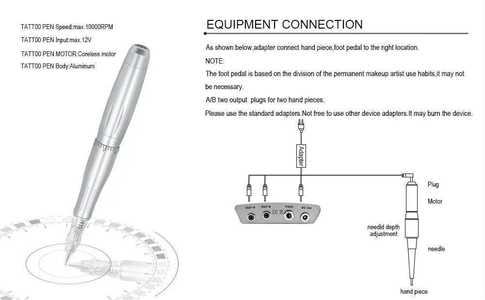 BMX Permanent Makeup Machine Dermografo Micropigmentacion Device PMU Machine for Eyebrow Lip Tattoo Pen Kit P300