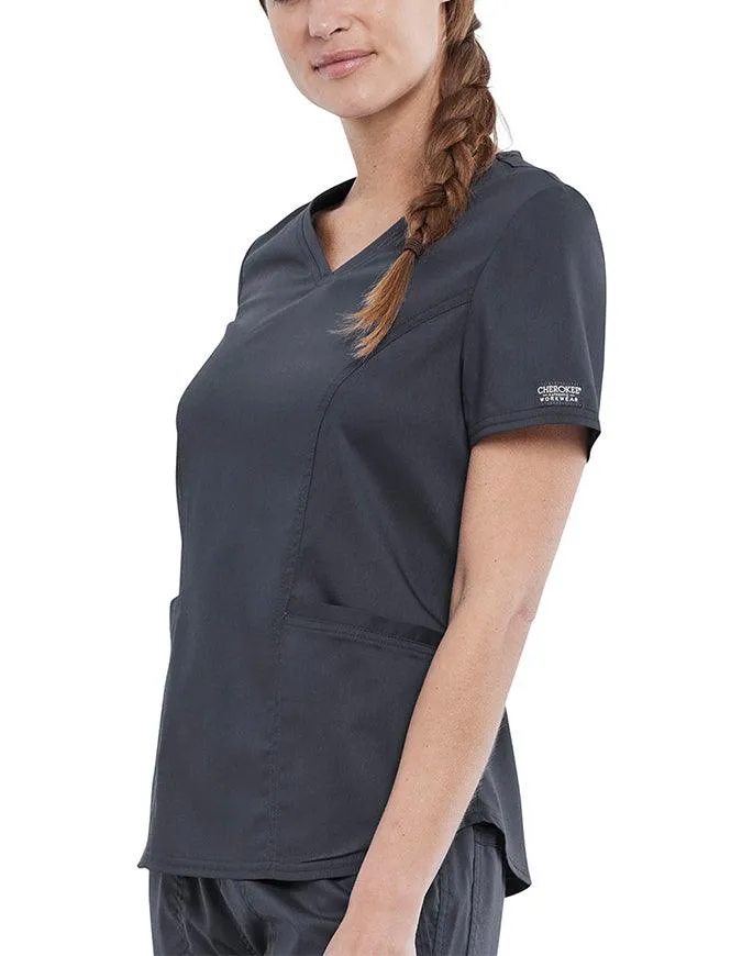 Cherokee Workwear Revolution Women's V-Neck Top