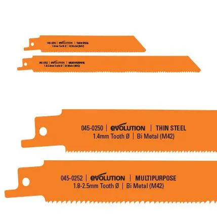 Evolution Reciprocating Saw Multi-Material Cutting Blades (x2)