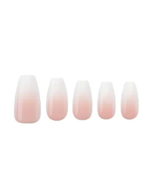 Finger Suit Baby Boomer Nails 40pcs Hand Artificial Fake Long Nails Art Gradation Tips Pink