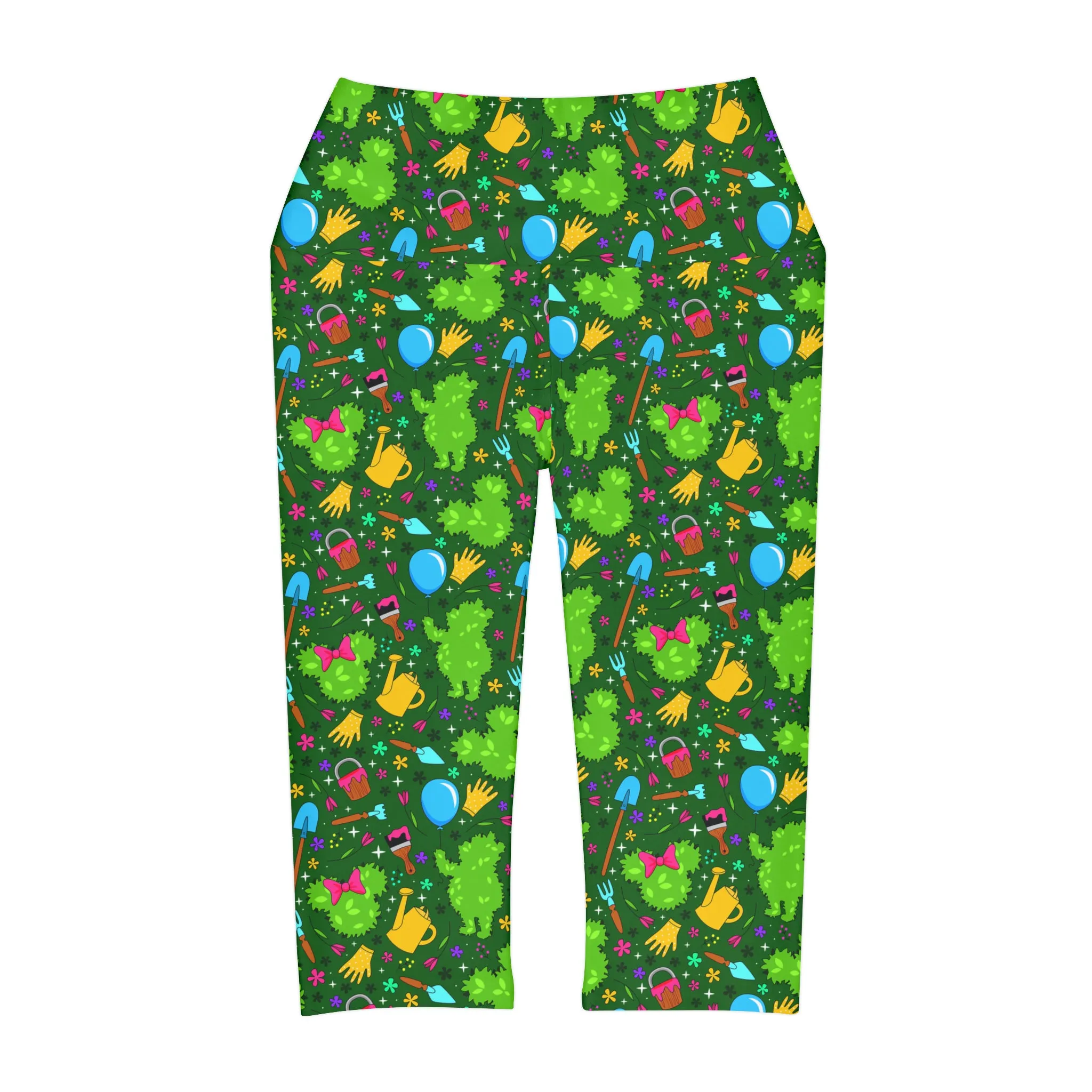 Flower And Garden Athletic Capri Leggings