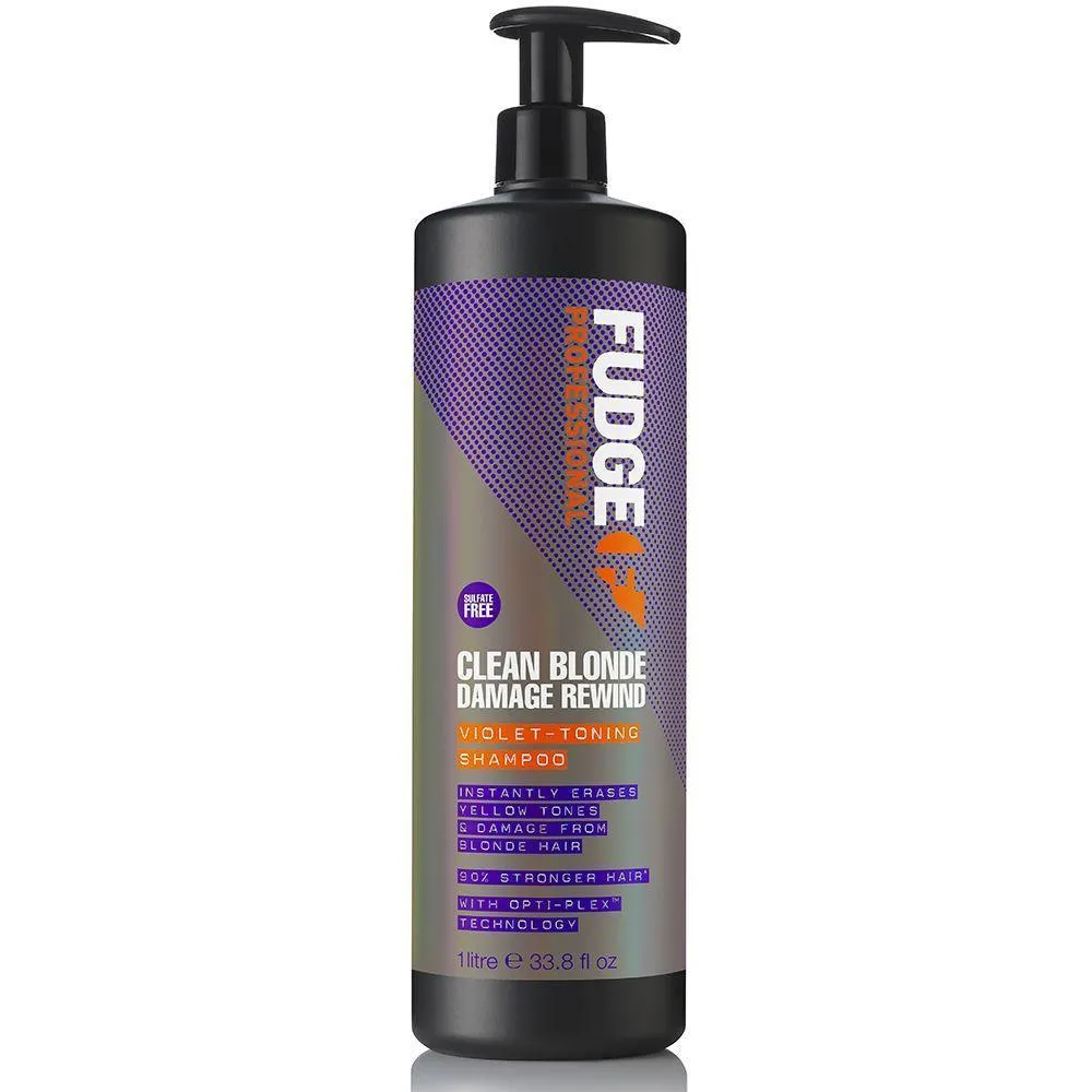 Fudge Clean Blonde Damage Rewind Violet Toning Shampoo