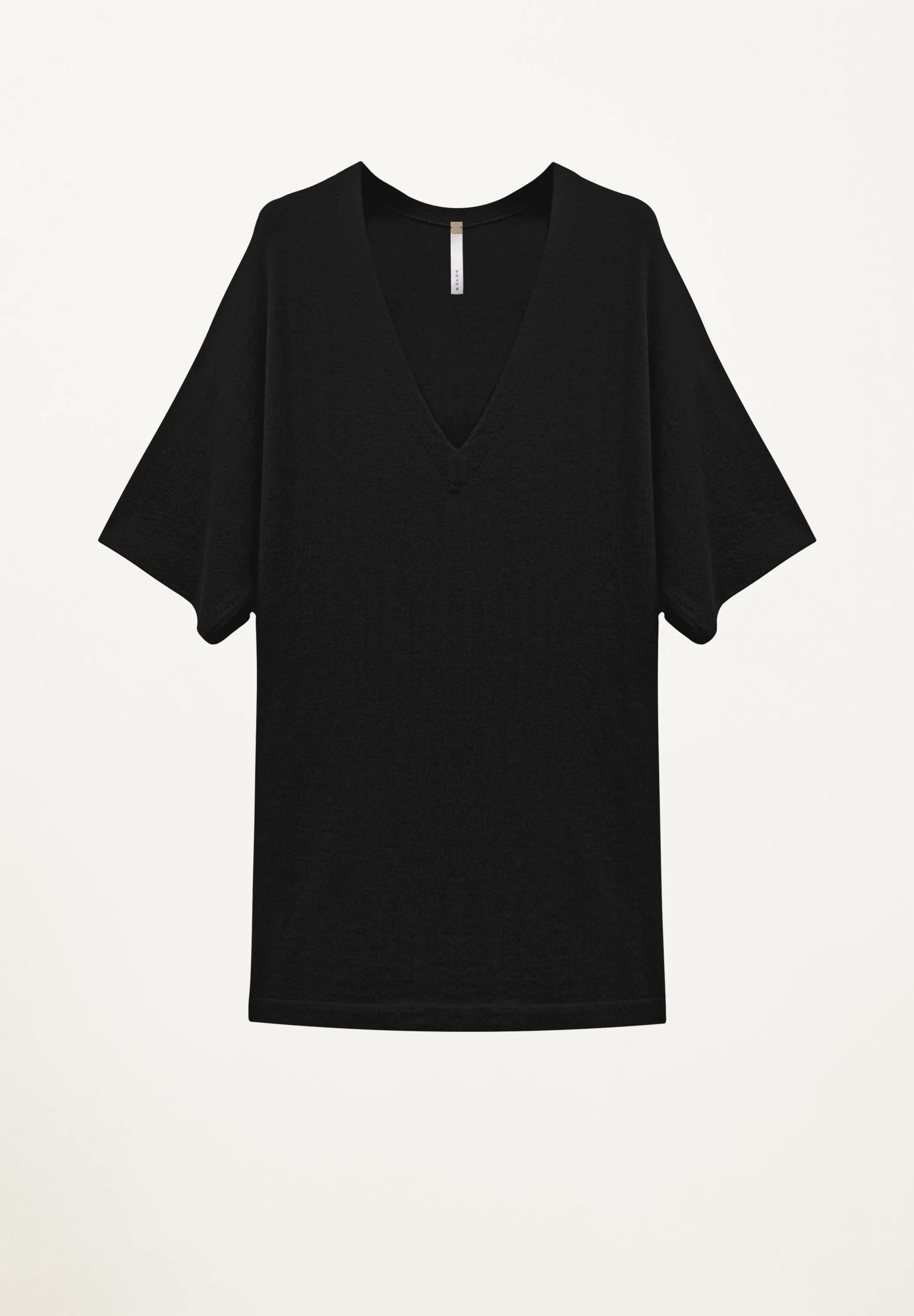 Jeana Cashmere V Neck in Black