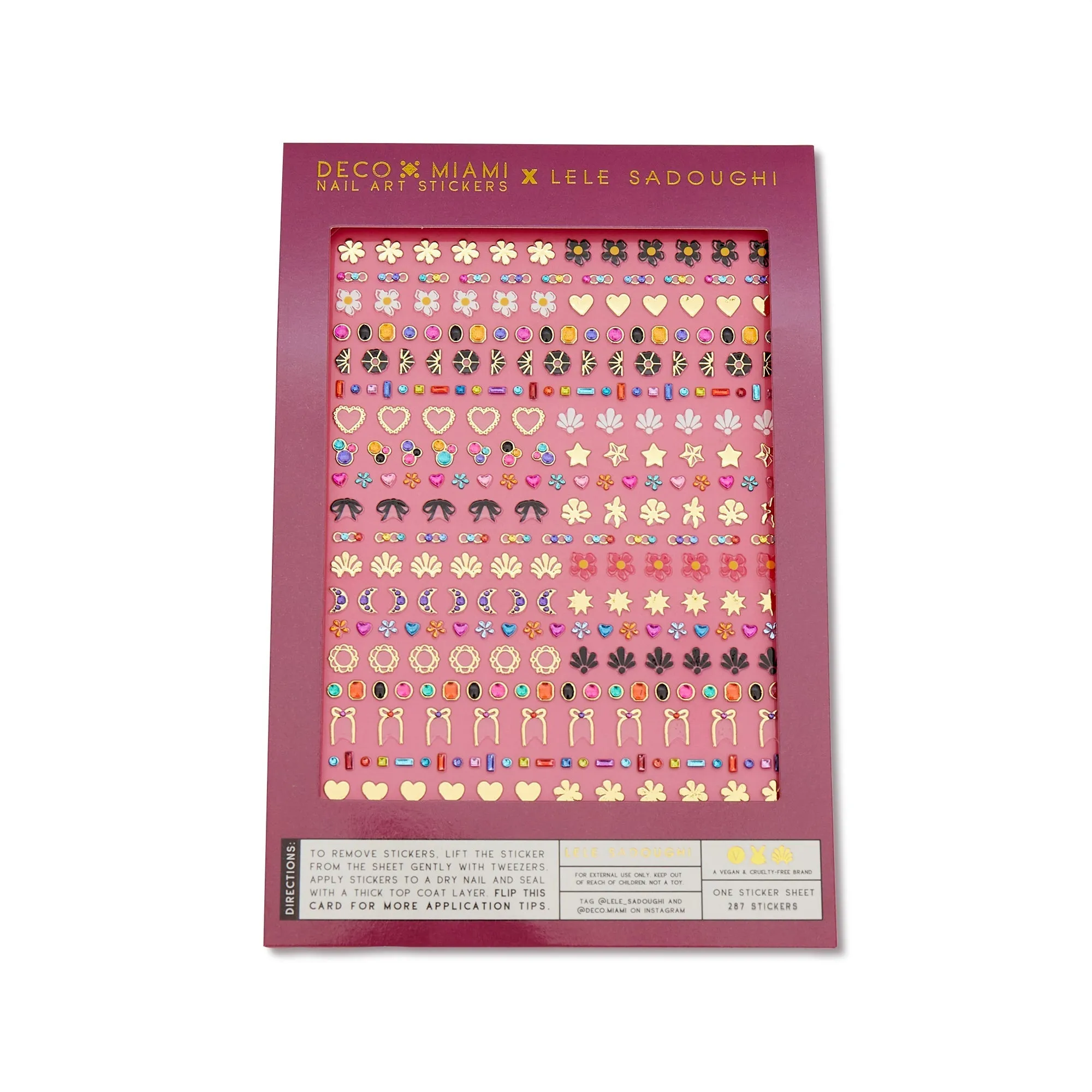 LELE X DECO Beauty Classic Elegant Jeweled Nail Art Stickers – Glamorous Decorative Designs for Stunning Manicures