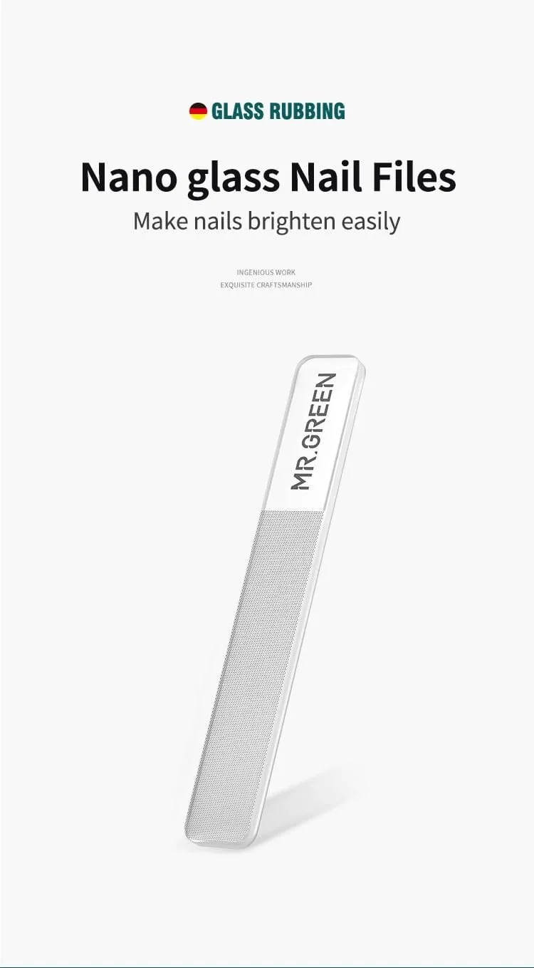 Nano Glass Nail Files Professional Polishing Manicure Art Tool  Washable make nails brighten easily like nail polish