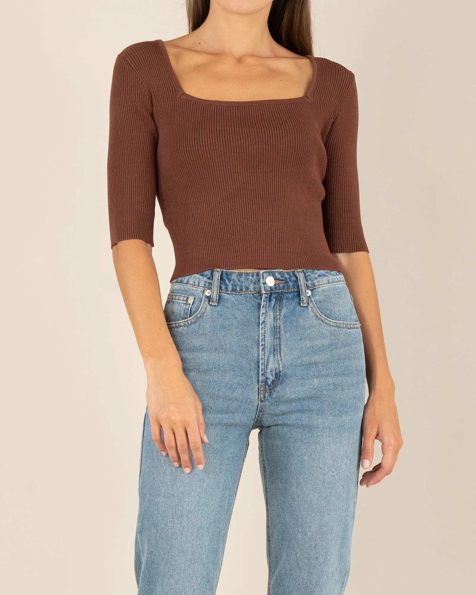 Natalia Knit Top - Cocoa