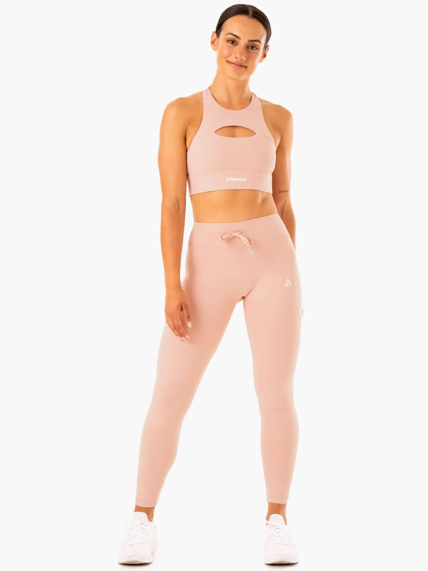 Replay High Waisted Leggings - Nude