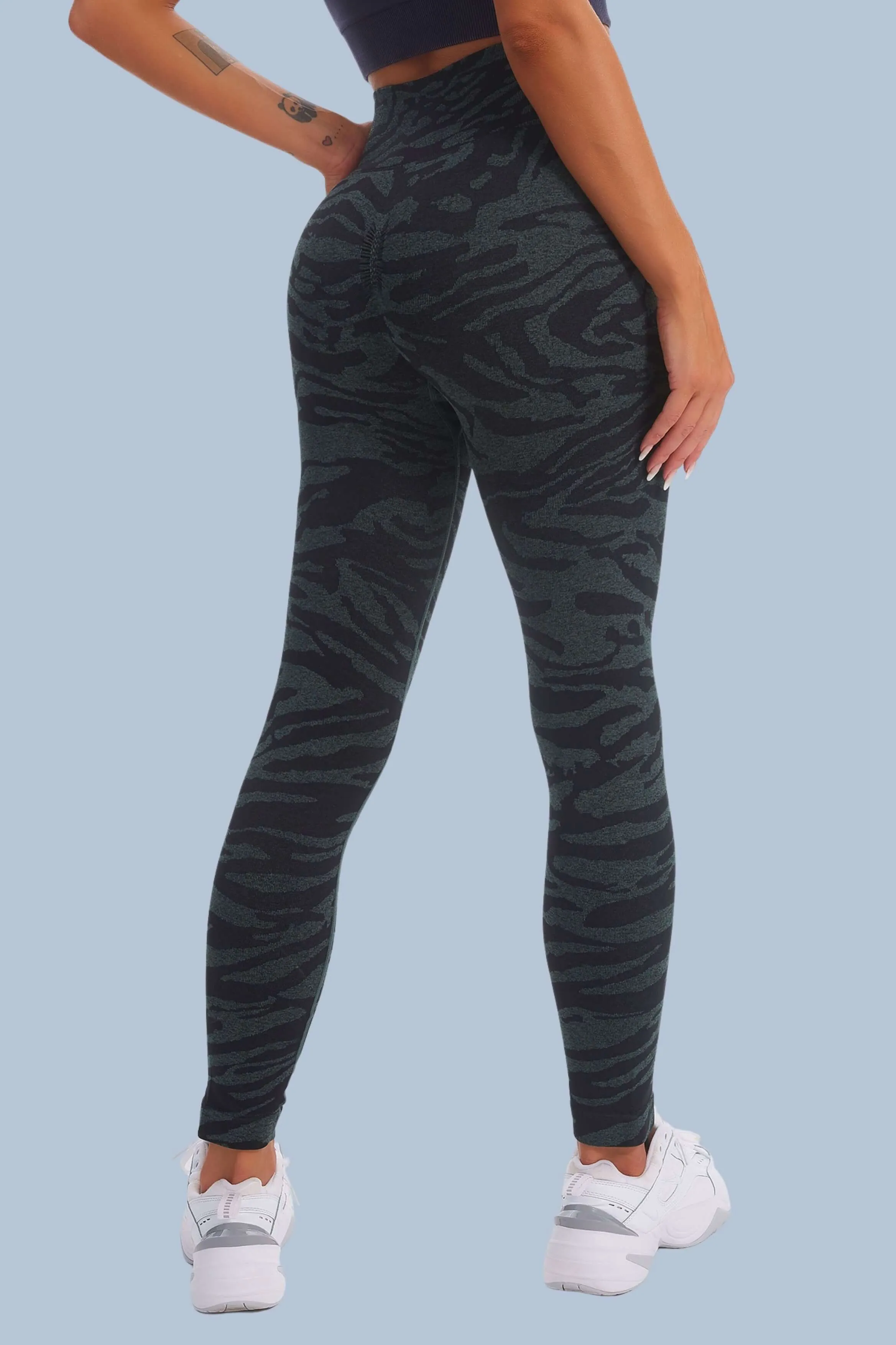 Seamless Camo nine-point leggings