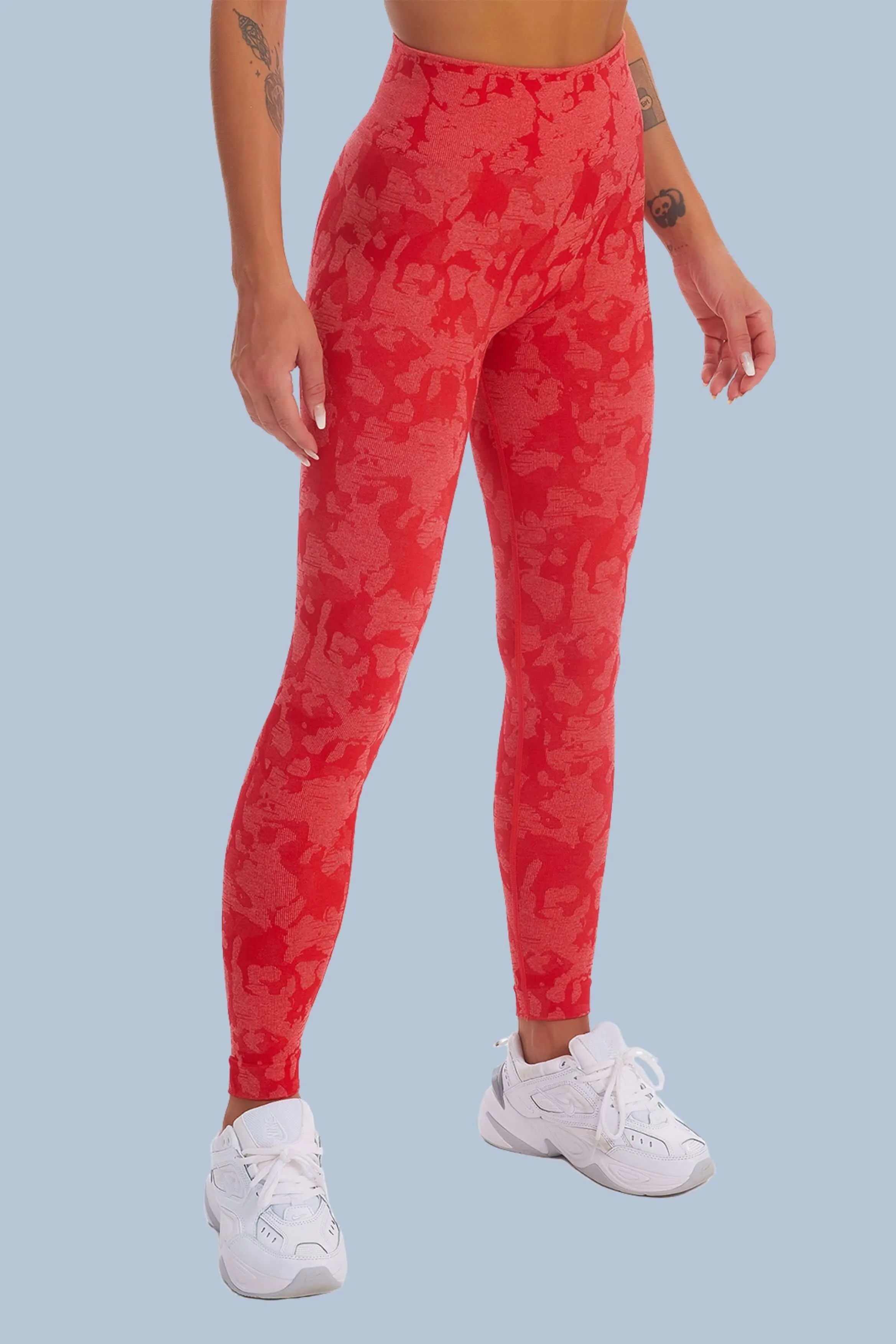 Seamless Camo nine-point leggings