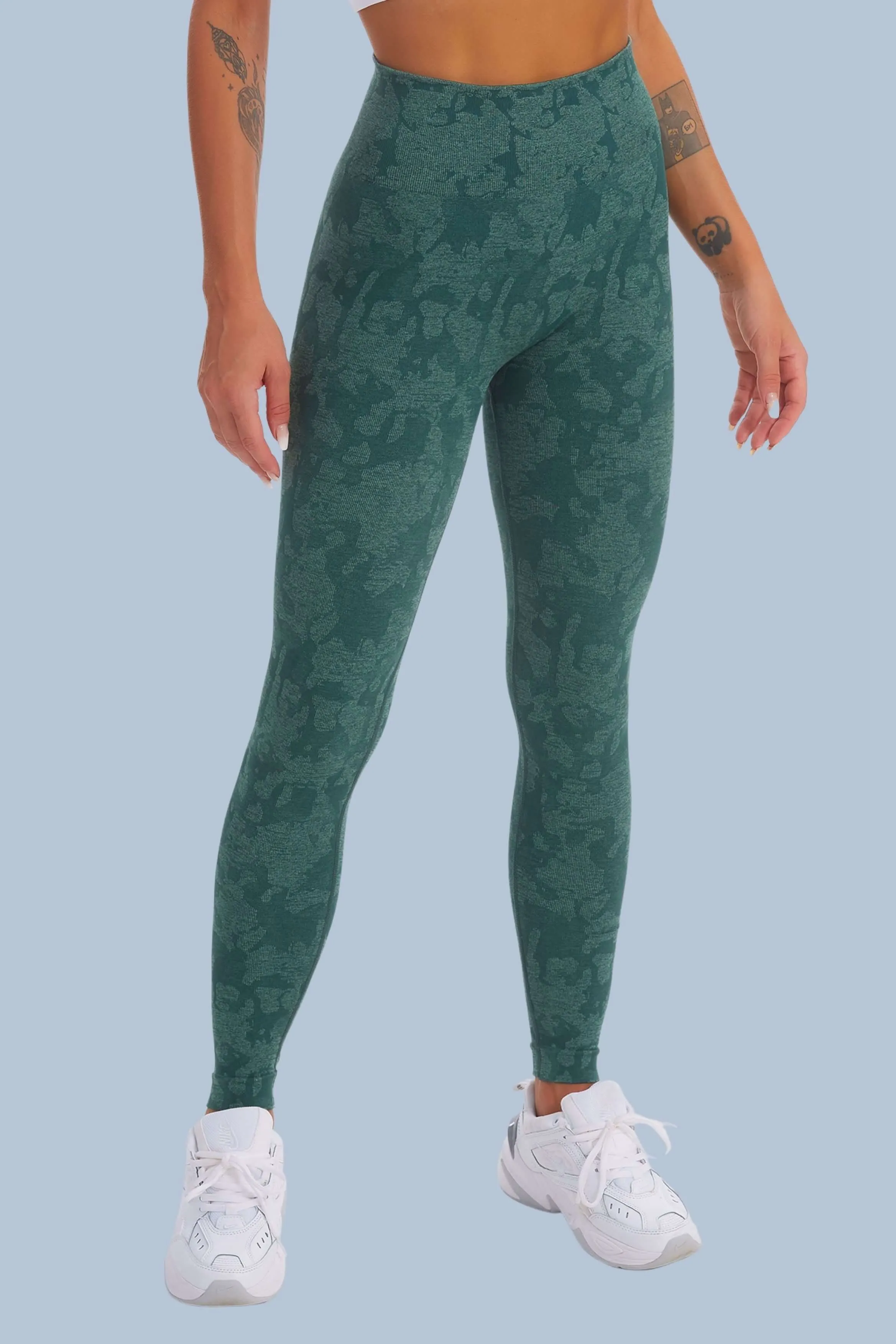 Seamless Camo nine-point leggings