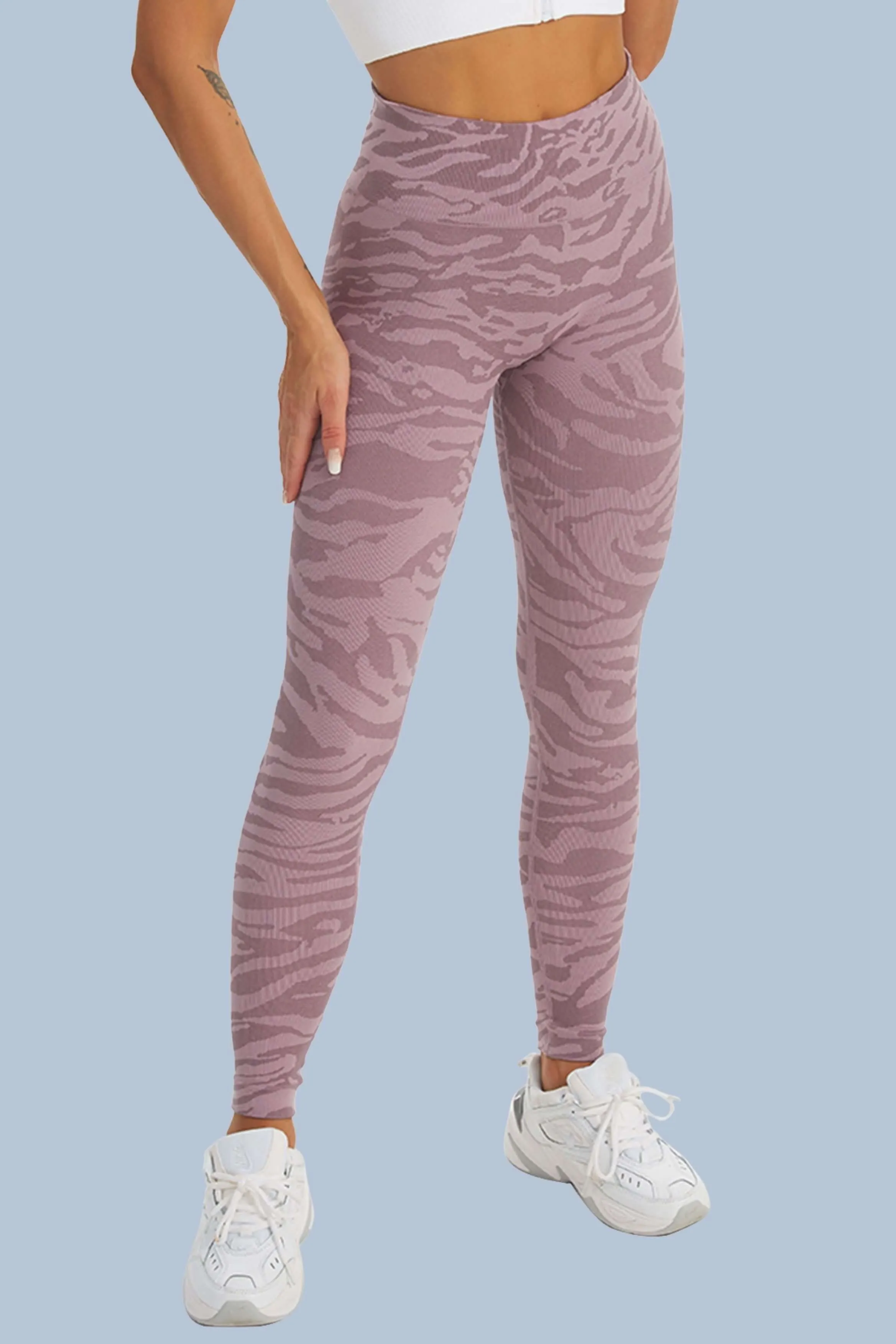 Seamless Camo nine-point leggings