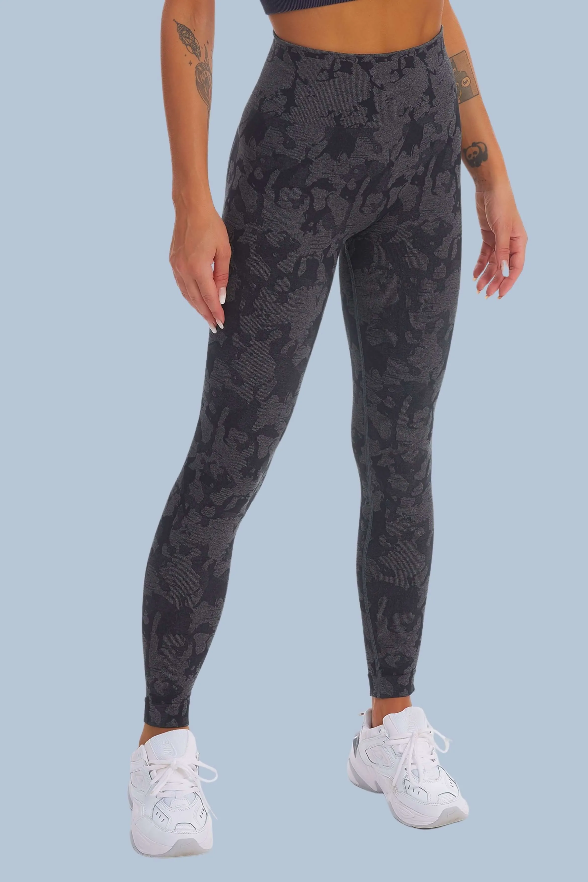 Seamless Camo nine-point leggings